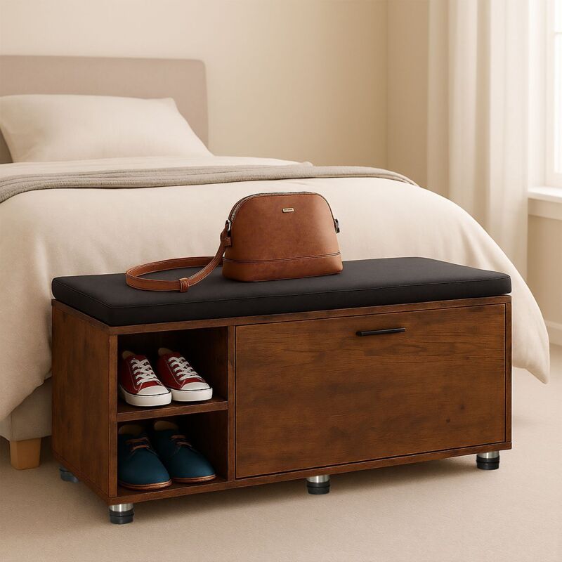 Ensemble banc de rangement a chaussures et armoire de couloir