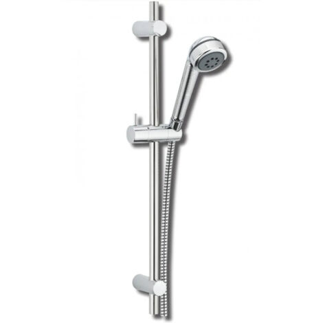 Ensemble barre de douche Cobra 2, avec douchette 2 jets, barre et flexible, chromé