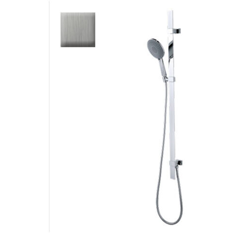 Ensemble barre de douche et douchette nickel satiné Mixa - Bossini D48002094