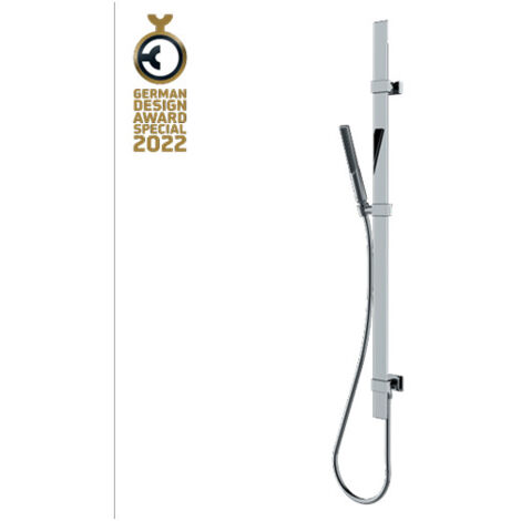 Ensemble barre de douche plate et douchette chromé Apice - Bossini D48088030