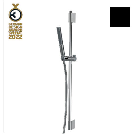 Ensemble barre de douche ronde et douchette noir mat Apice - Bossini DA5061073
