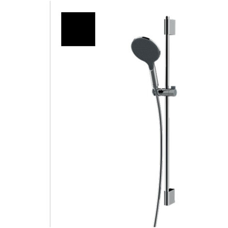 Ensemble barre de douche ronde et pomme de douche noir mat Apice - Bossini DA5059073