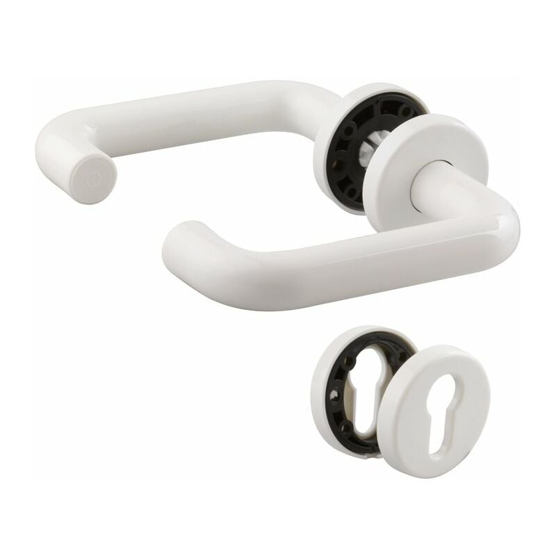 Hoppe Et Cie - Poignée de porte sur rosace blanc - Clé i - Paris