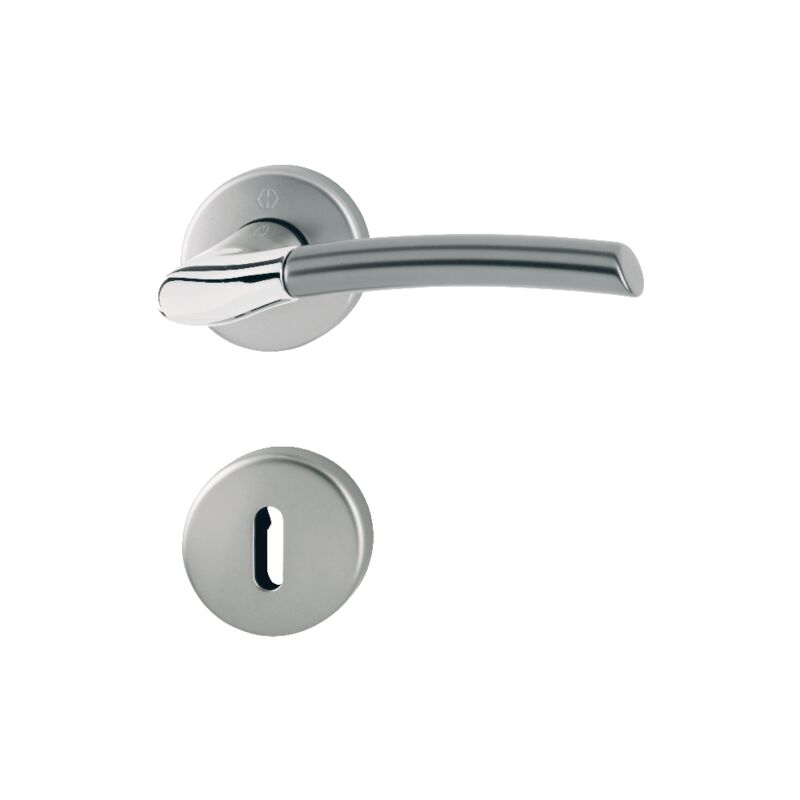 Image of Hoppe - Garniture pour porte intérieure Bergen Laiton chromé aspect Inox - 281