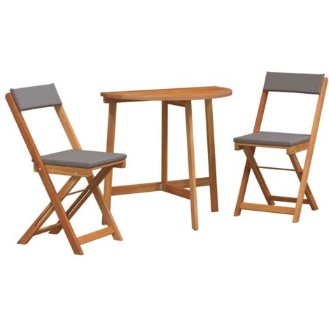 Ensemble bistrot 3 pcs,Salon de jardin Marron Bois d'acacia massif CFW50251