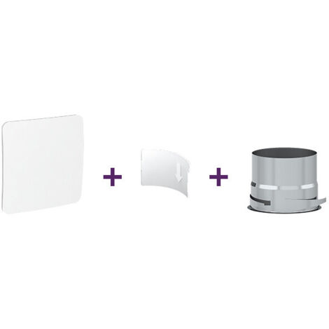 Ensemble Bouche plastique AUREA avec joint + Manchon placo 3 griffes metallique + deflecteur NATHER 587359
