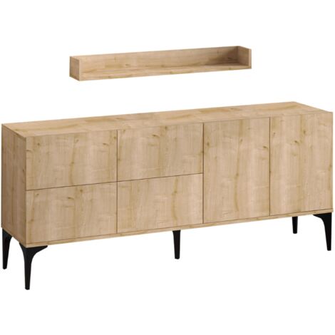 Ensemble buffet et étagère murale ASSEN