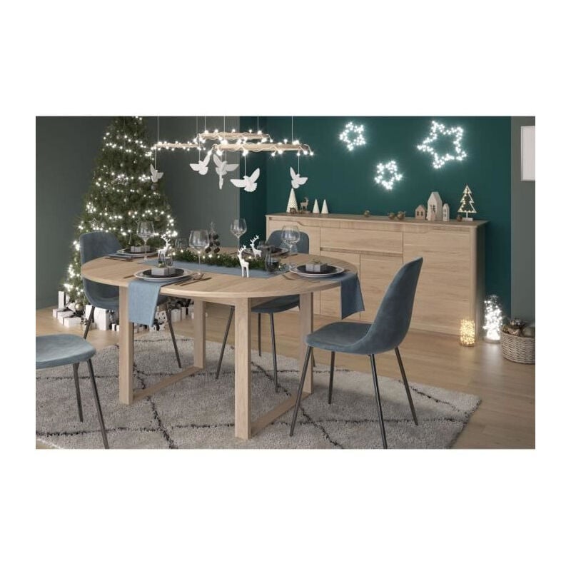 Ensemble buffet et table ronde extensible - BETTY - Chene - PARISOT