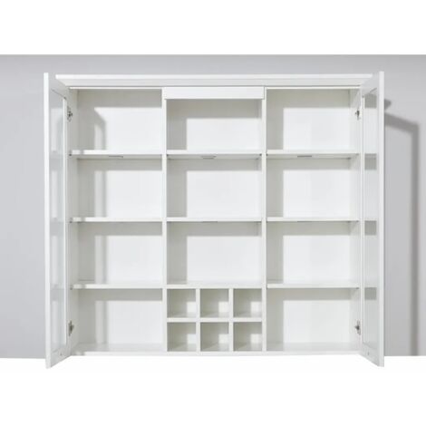 Ensemble buffet haut et bas 120x41x195 cm blanc - EUNOIA