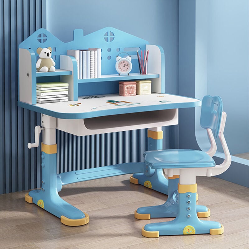 Sinbinta - Bureau Et Chaise Réglables Pour Enfants, Table Et Chaises D'étude De Modèle De Dessin Animé Avec Tiroirs Et Compartiments De Rangement,