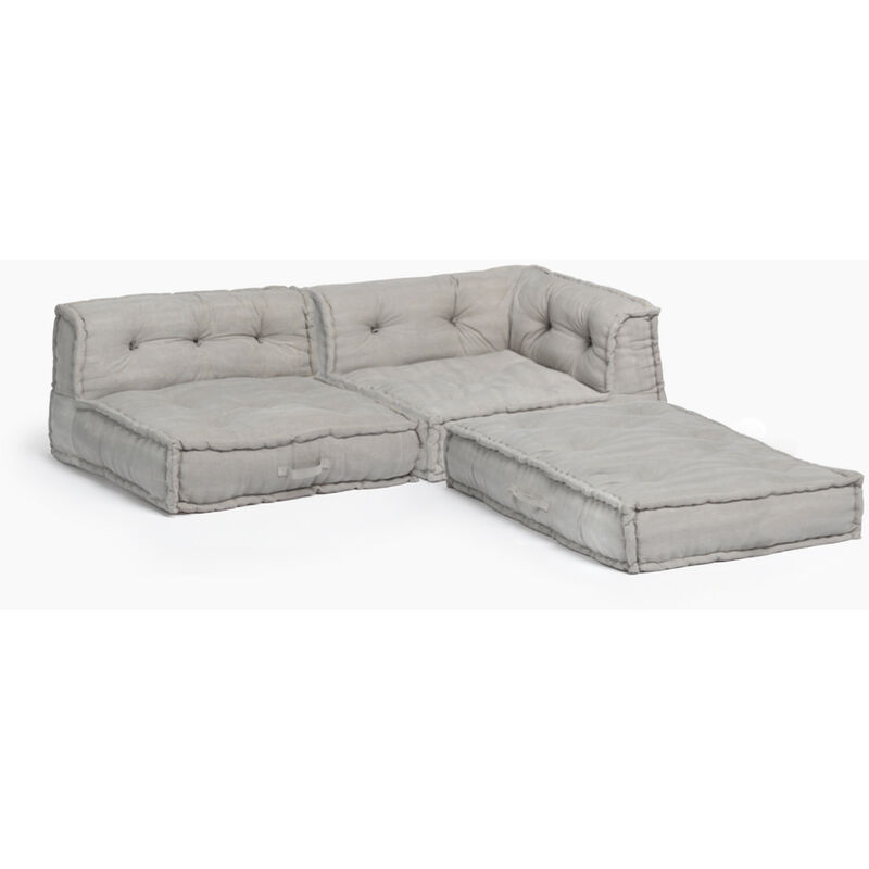 Canapé d'angle Gris Tissu Confort Original