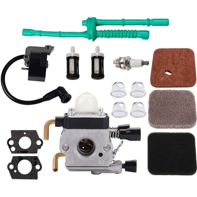 SNQ - Ensemble carburateur C1Q-S97 adapté à la tondeuse stihl FS55 FS55R FS55C FS45 FS75 FS80 FS85 HS75 C1Q-S143 C1Q-S153 C1Q-S186 a b