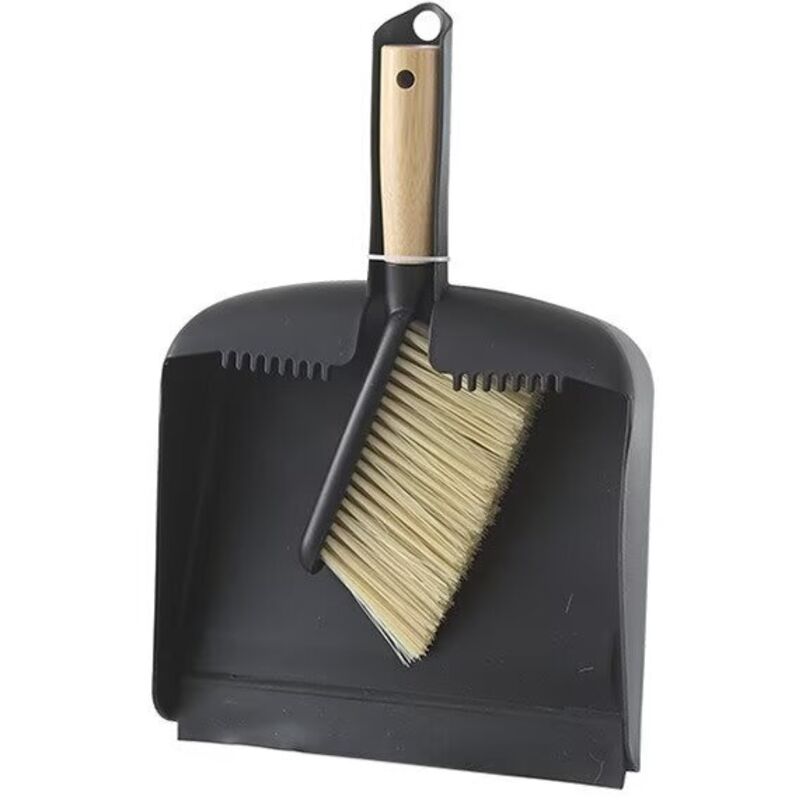 Ensemble Carré Pelle et Balayette, Petite Pelle Balayette , Petit Balai Ramasse Poussière,Noir,22.5X33.5CM