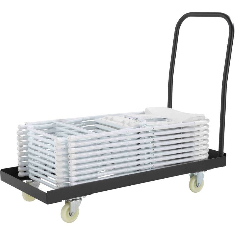 Ensemble chariot + 50 chaises pliantes