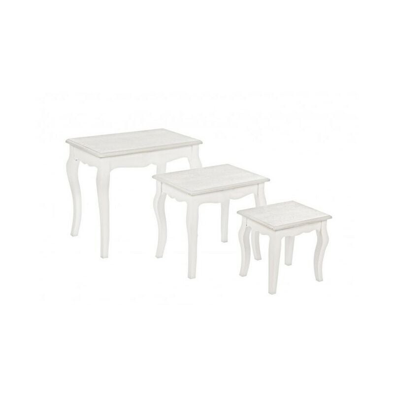 Ensemble classique de 3 tables basses Clorine en bois