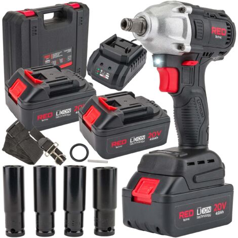 Ensemble Clé à Chocs à BATTERIE  20V 4Ah 380Nm + 4 embouts
