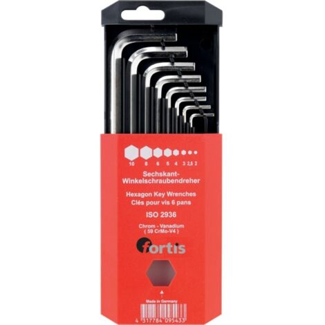 Ensemble clé allen 2-10mm FORTIS