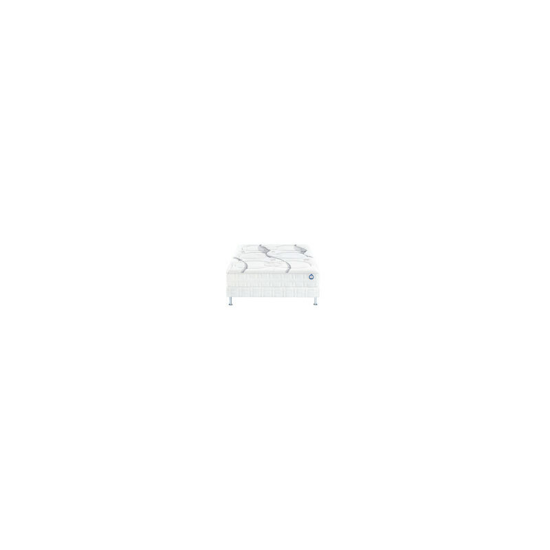 Ensemble CLEARNESS 80x200 cm - Matelas mousse et sommier tapissier - Blanc - Bultex