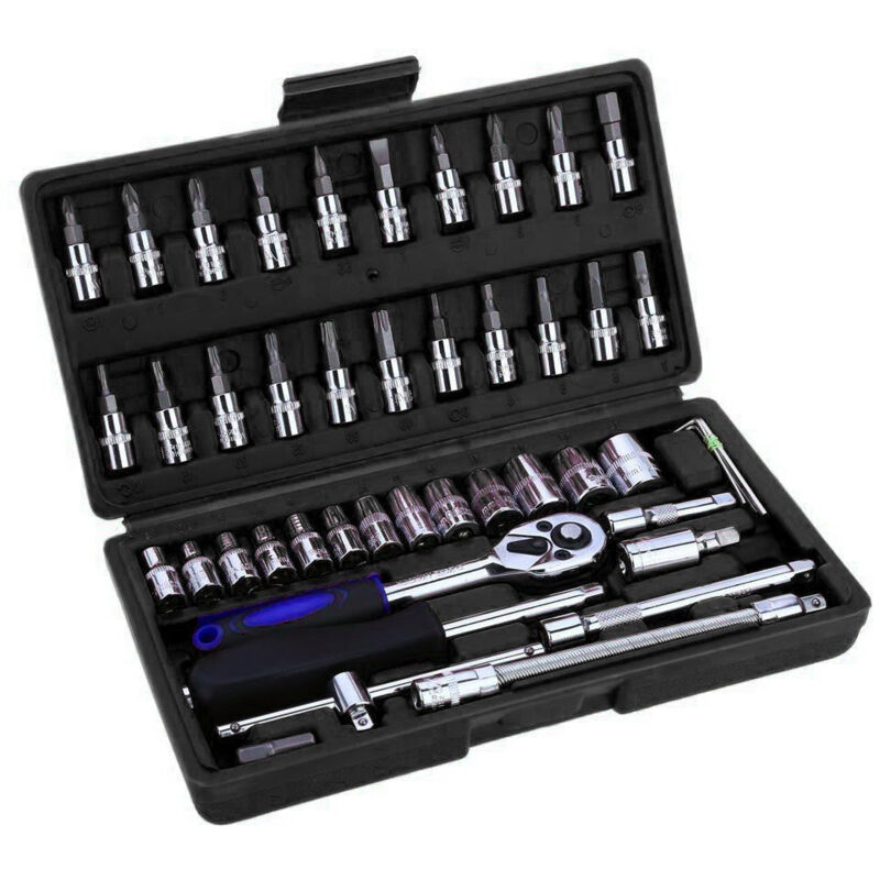 Jardibricodeco - Ensemble Clés a Douille Dans Une Valise 46 Elements 1/4 '' + Torx