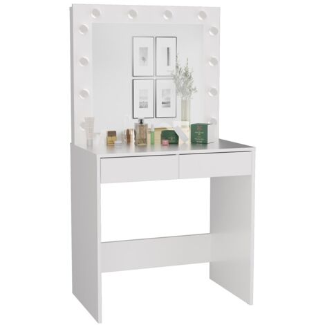 Ensemble coiffeuse Marina T+ 2S+L, BLANC