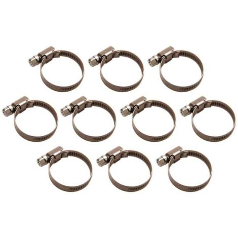 Ensemble colliers plomberie bgs inox 30 x 45 mm 10 pièces