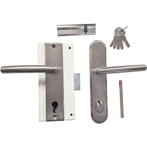 Klose Besser – Serrure de remplacement MOTTURA avec cylindre 30 x 85 mm – 5 clés – Poignées inox 304 blindées – Pour portes gauche 40 mm
