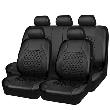 Ensemble complet de 9 housses de siège en cuir PU pour voiture, protège-siège universel, accessoires intérieurs automobiles pour voiture SUV