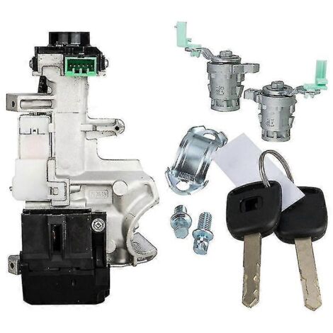 Ensemble complet de commutateur d'allumage avec 2 clés pour Honda CR-V 2002-2006 (réf. 72185-S9A-013)