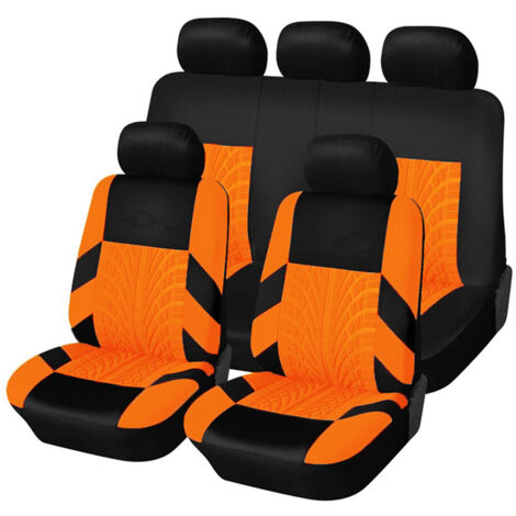 Ensemble complet de housses de sièges auto, protections de sièges avant en polyester, avec housses de dossier séparées, coussins de sièges sport respirants, épais et de haute qualité, accessoires auto
