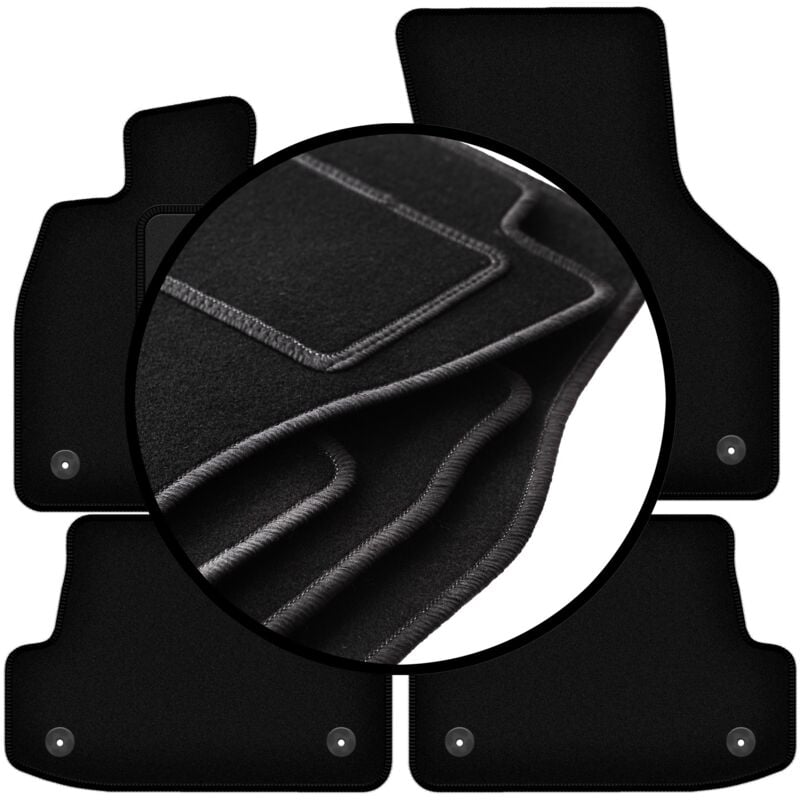 Ensemble complet de tapis en velours pour : Audi A3 8V 3 portes, berline, limousine, sportback (2012-)