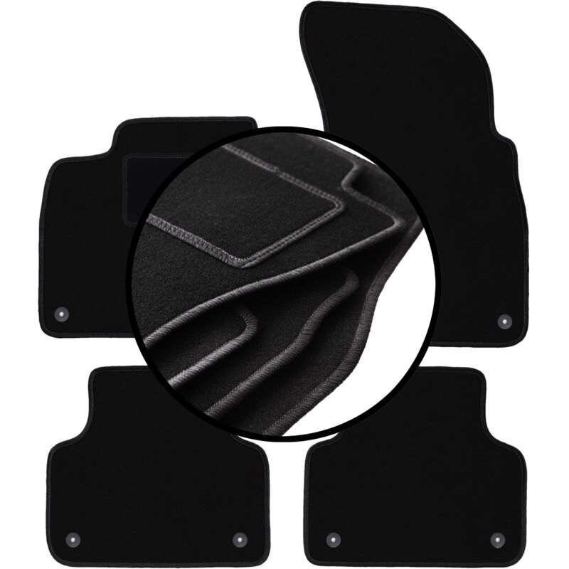 Ensemble complet de tapis en velours pour : Audi Q7 II SUV (2016-)