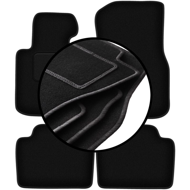 Ensemble complet de tapis en velours pour : BMW 4 F36 Gran Coupé (2014-)