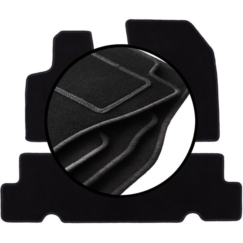 Ensemble complet de tapis en velours pour : Citroën C4 Picasso II monospace (2013-)