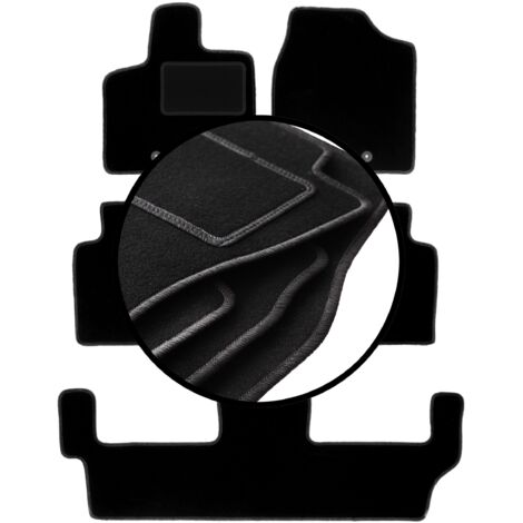 Ensemble complet de tapis en velours pour : Dodge Caravan IV 7 places (2008-2016)