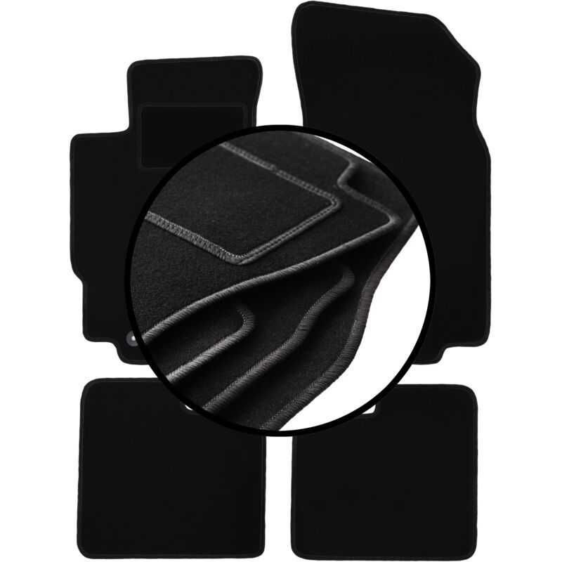 Ensemble complet de tapis en velours pour : Peugeot 406 berline, break, break (1995-2004)