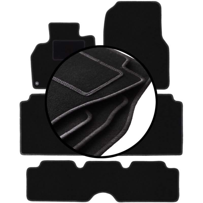 Ensemble complet de tapis en velours pour : Renault Espace IV 7 places (2002-2012)