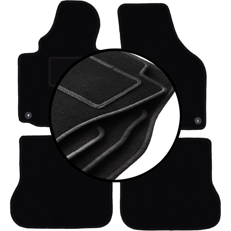 Ensemble complet de tapis en velours pour : Volkswagen Caddy 2K 2FL monospace (2013-)