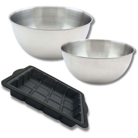 Ensemble comprenant 1 moule à gâteau en fibre de verre Zenker, 2 bols à mixer en inox Fackelmann