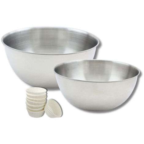 Ensemble comprenant 75 moules à muffins Zenker, 2 bols à mixer en inox Fackelmann