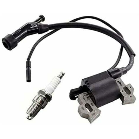 Ensemble comprenant une bobine d'allumage et une bougie d'allumage pour le groupe électrogène Berlan BSTE3000 2800 W / 6,5 CV et le Scheppach SG3000.