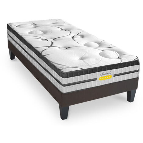 Pack matelas à mémoire de forme Nottingham 160x200cm + double sommier 80x200  cm + 2 oreillers de mémoire de forme 60x40 cm + 1 c