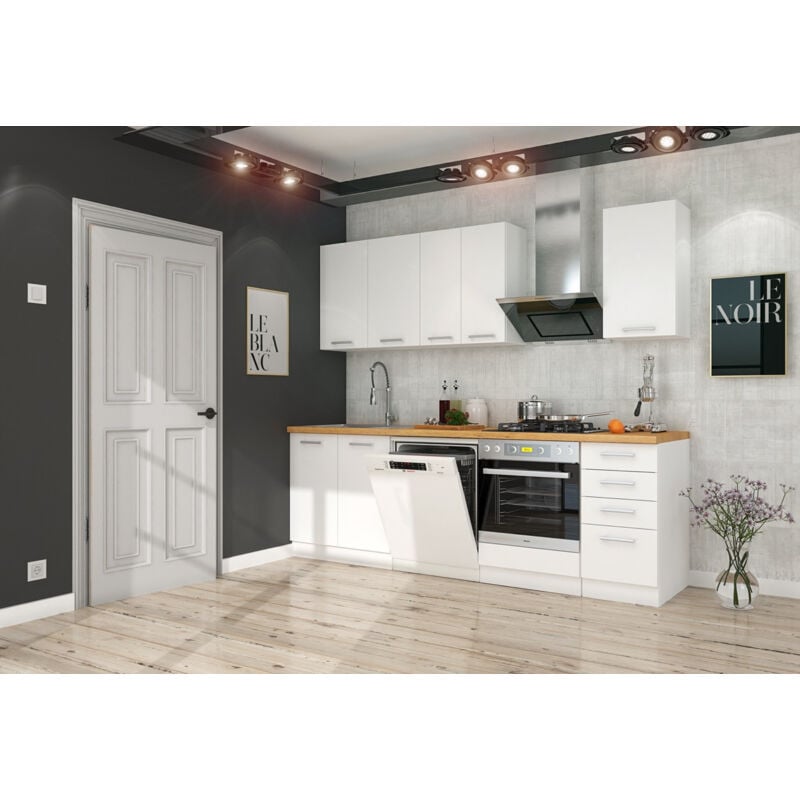 Ensemble cuisine eko blanc 240 cm
