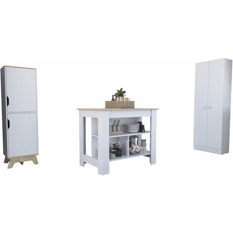 Costway étagère d'angle 6 niveaux avec armoire à porte, bibliothèque angle  kit anti-basculement inclu, étagère de rangement industriel pour salon,  chambre, cuisine, 48 x 32 x 180cm - Conforama