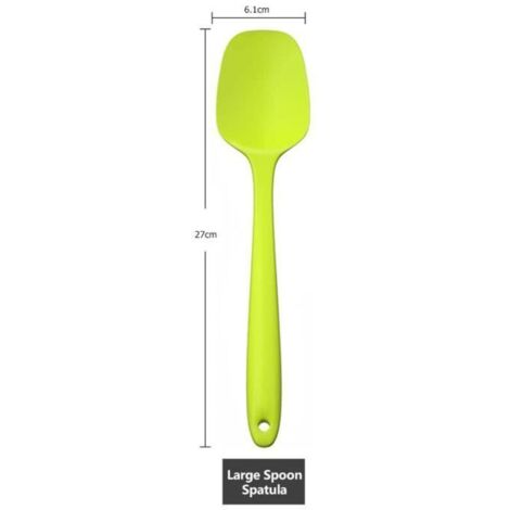 Ensemble d ustensiles de cuisine,Ensemble de spatules en Silicone antiadhésives,crème résistante à la chaleur- L Spoon Spatula G