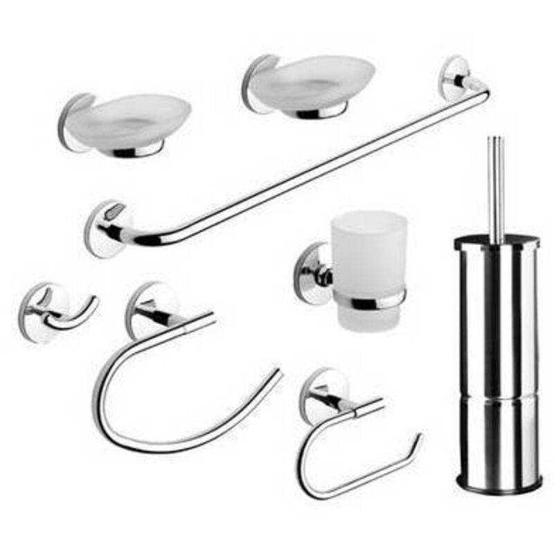 Ensemble d'accessoires de salle de bain série 8 pièces otto/one