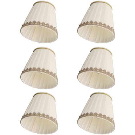 Ensemble d'abat-jour, Tissu d'abat-jour Facile à Installer avec 6PCS pour Ampoules E14