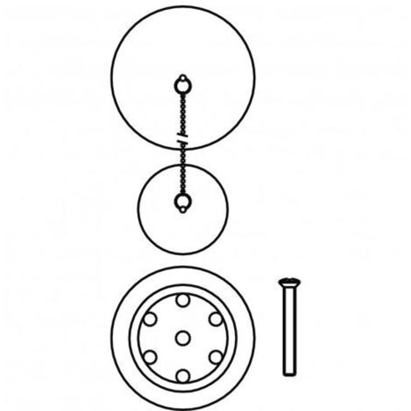 Tres - 9134745051 Cazoleta Plana de Desagüe con Kit de Accesorios Bañera Latón Viejo - ref: 9134745051