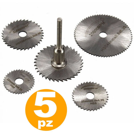 Ensemble D'accessoires 5 Disques Dentés Hss Pour Mini Perceuse Dremel 2000 Tr/min Pour Bois