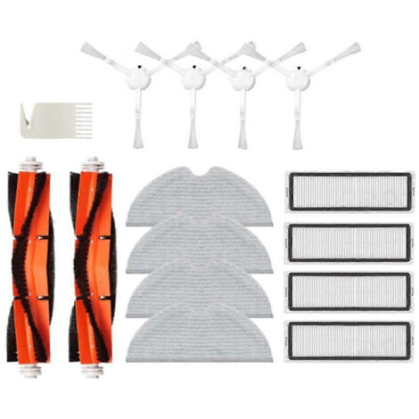 Ensemble d'accessoires de 15 pièces pour l'aspirateur robot et laveur Xiaomi Mijia 2C STYTJ03ZHM : brosse principale, filtre, chiffon de nettoyage et un ensemble complet de pièces de rechange.