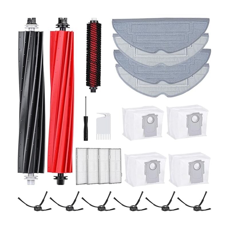 Ensemble d'accessoires de 23 pièces pour Roborock s8 pro Ultra, pièces de rechange pour aspirateur robot, les pièces de rechange comprennent 2